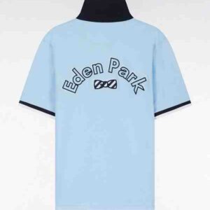 Maillot à manches courtes en coton ciel broderie dos Eden Park 05WQ