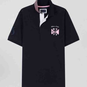 Polo à manches courtes EDEN PARK Tournoi des 6 Nations en piqué coton marine 05X5