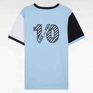 T-shirt EDEN PARK colorblock en coton ciel broderie 10 coupe droite 05XF
