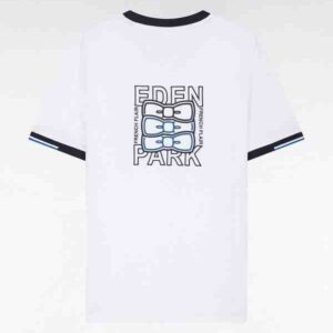 T-shirt T-shirt EDEN PARK en coton blanc broderie dos coupe droite 05XD
