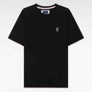 T-shirt EDEN PARK en coton noir écusson New Zealand coupe décontractée 05XR