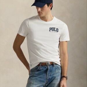 T-shirt en jersey à logo Custom Slim Fit 061E