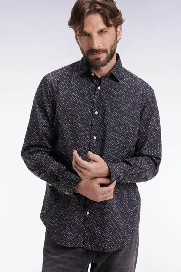 Chemise EDEN PARK en coton bleu gris 068C