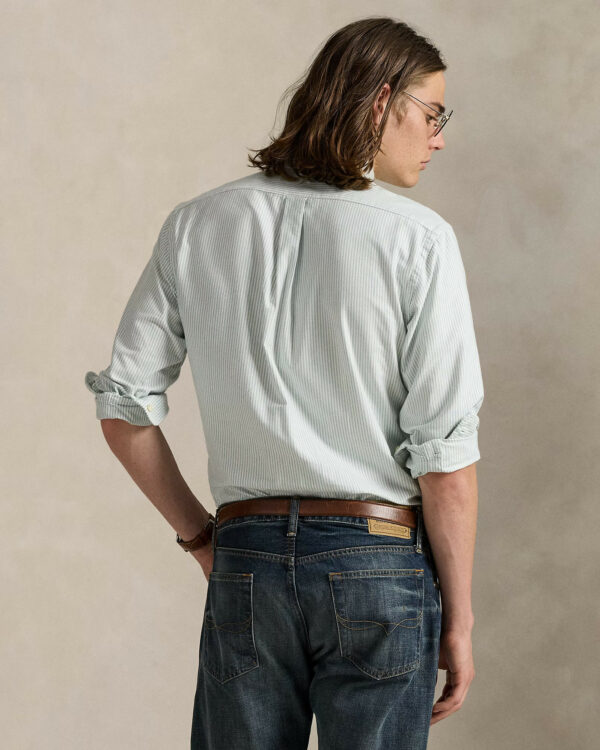 Chemise Oxford RALPH LAUREN à rayures roses Custom Fit 06BD – Image 3