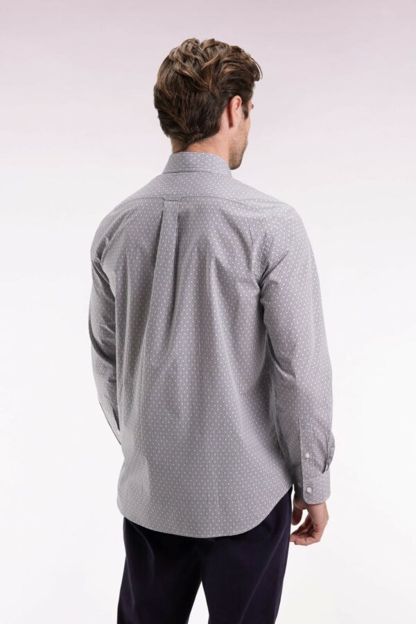 Chemise en coton EDEN PARK à micro-motifs nœuds papillon bleus coupe droite 0686 – Image 2