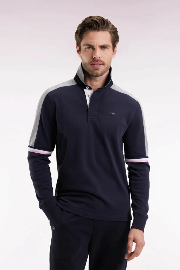 Maillot à manches longues EDEN PARK XV de France en jersey épais marine 068W
