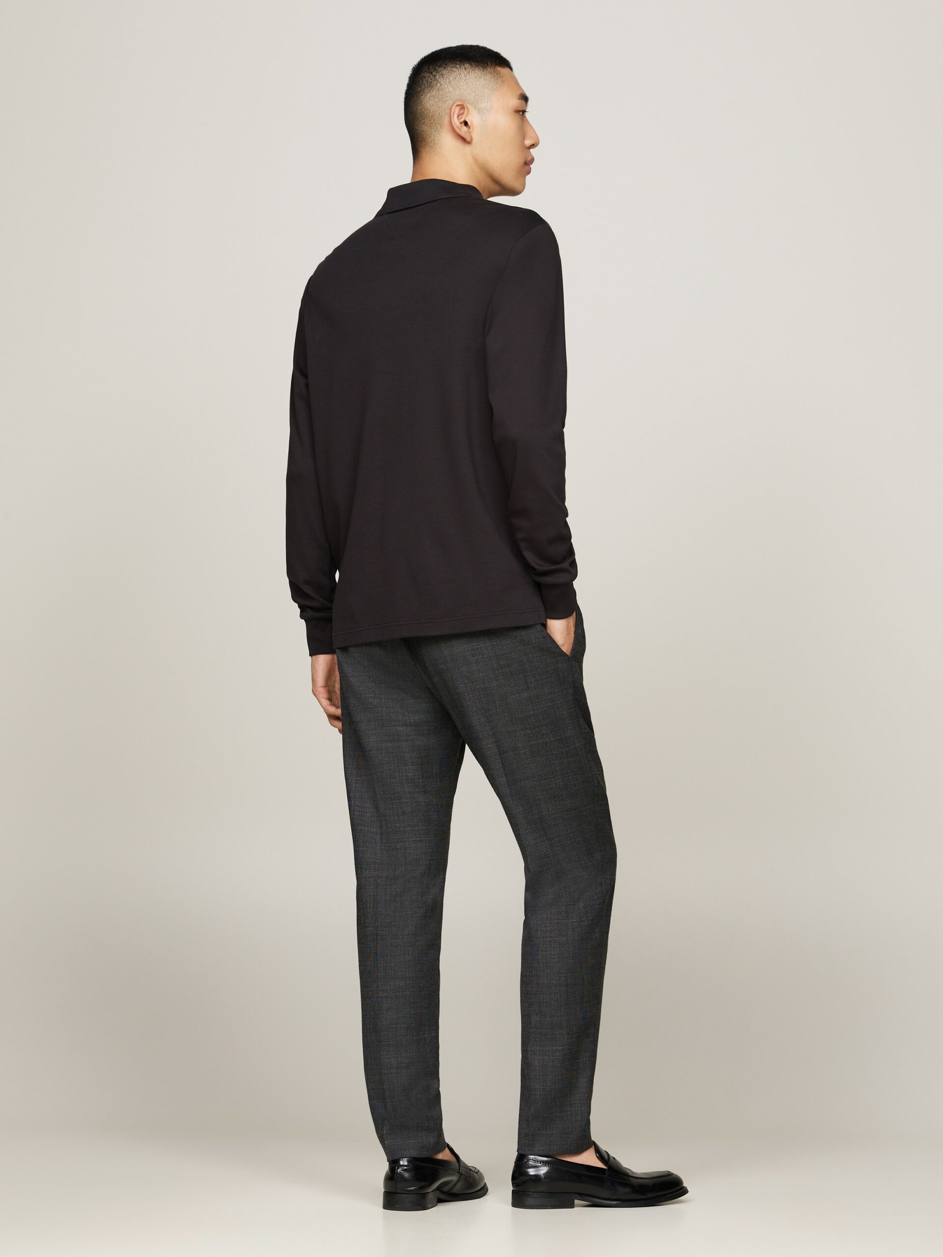 Polo TH coupe standard en coton manches longues 066F – Image 2