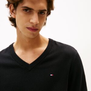 Pull TH à col en V avec cachemire 065S