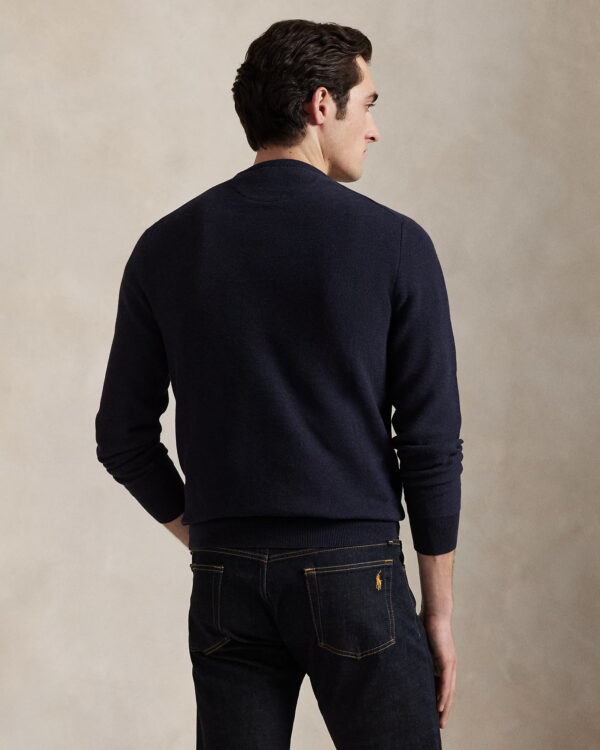 Pull à col rond RALPH LAUREN en coton piqué 05S1 – Image 3
