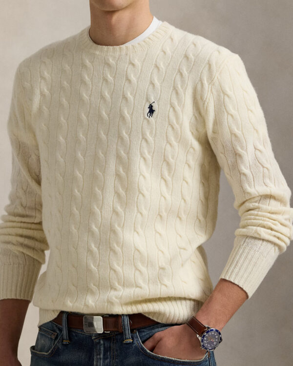 Pull à torsades RALPH LAUREN en laine et cachemire 05U8