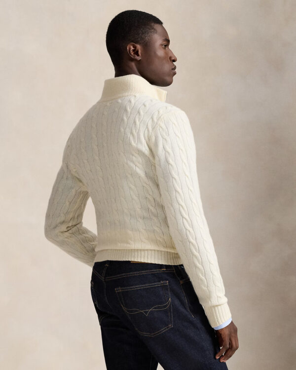 Pull à torsades RALPH LAUREN en laine et cachemire 06BL – Image 3