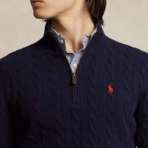 Pull à torsades RALPH LAUREN en laine et cachemire 06BM