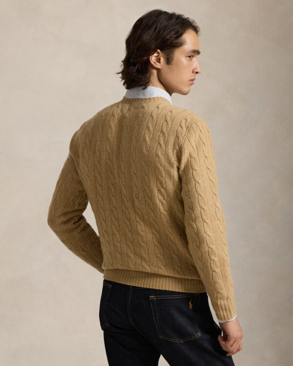 Pull à torsades RALPH LAUREN en laine et cachemire 06BN – Image 3