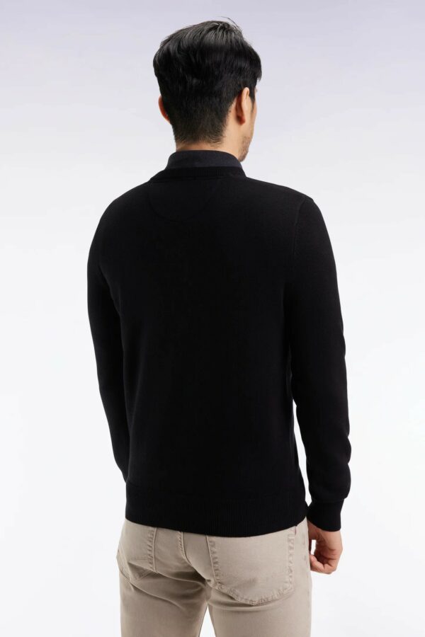 Pull col V EDEN PARK en laine et coton noir 0699 – Image 3