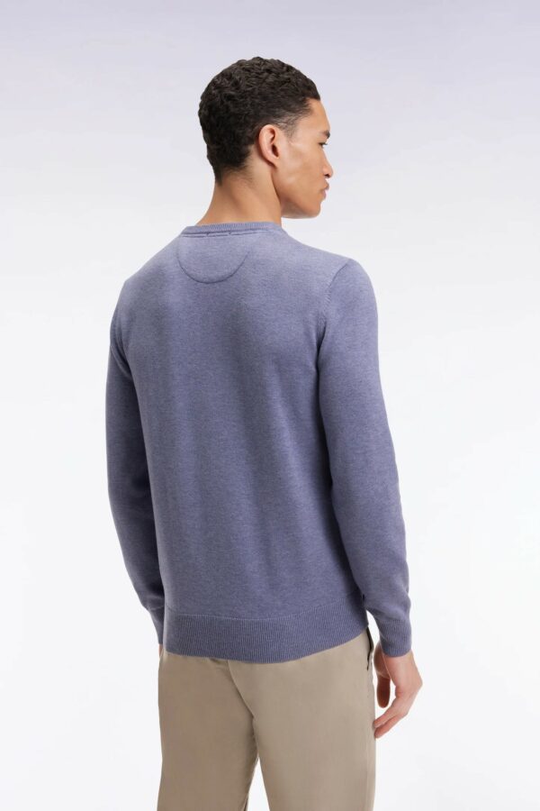 Pull col rond en laine et coton marine EDEN PARK 0696 – Image 3