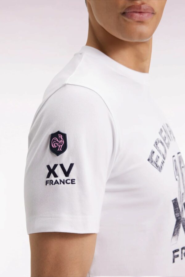 T-shirt à manches EDEN PARK courtes blanc sérigraphie XV de France 069R – Image 2