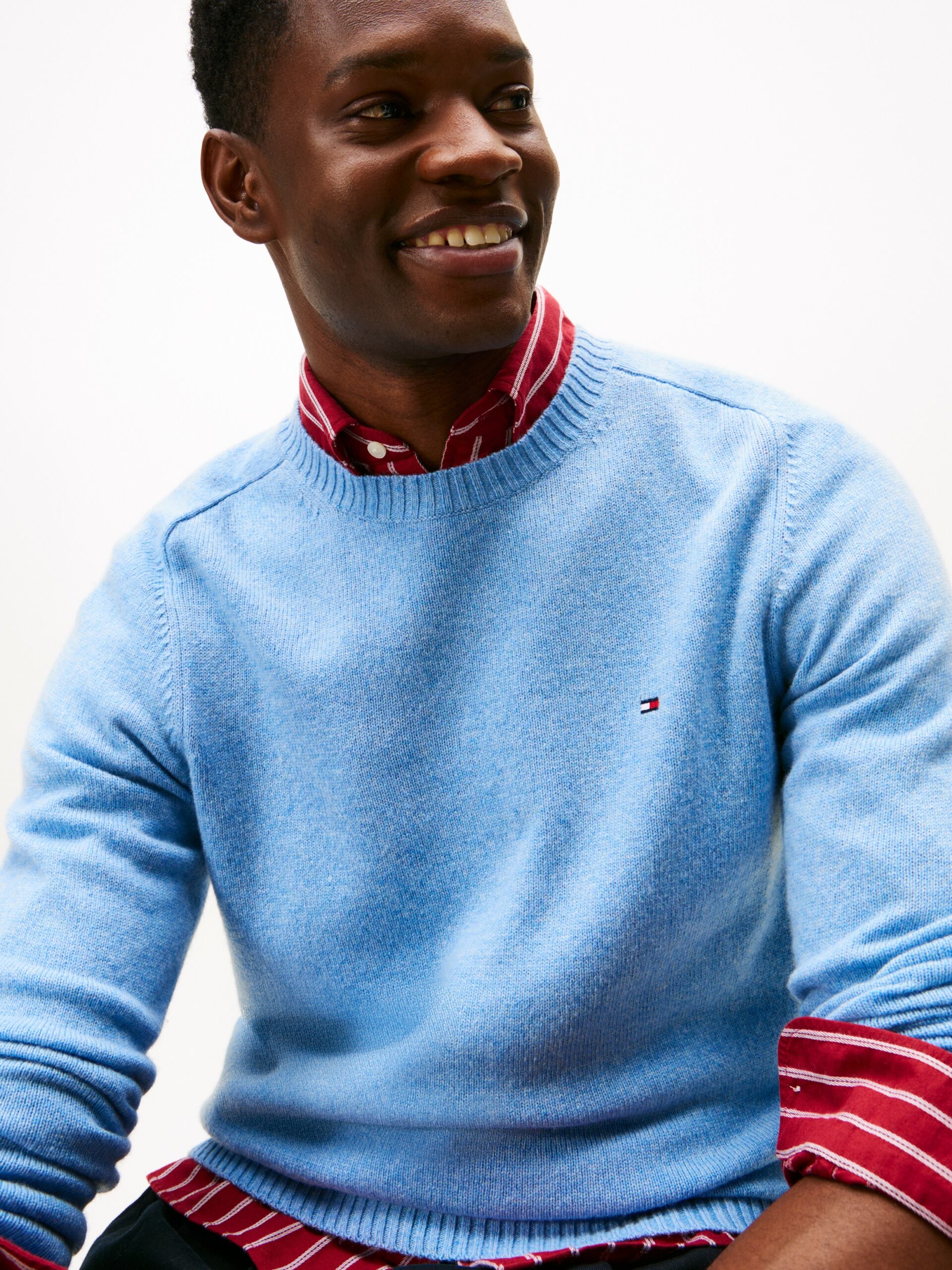 Pull TH en pure laine d'agneau à col ras-du-cou 0674 – Image 2