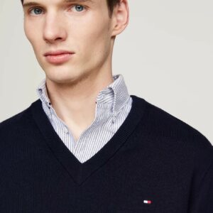 Pull à col en V TH avec cachemire 065U