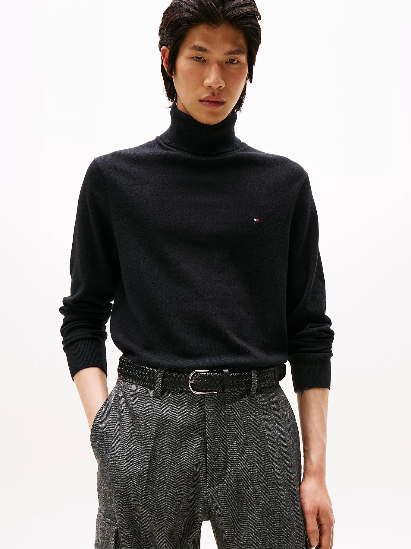 Pull à col roulé TH avec cachemire 065V