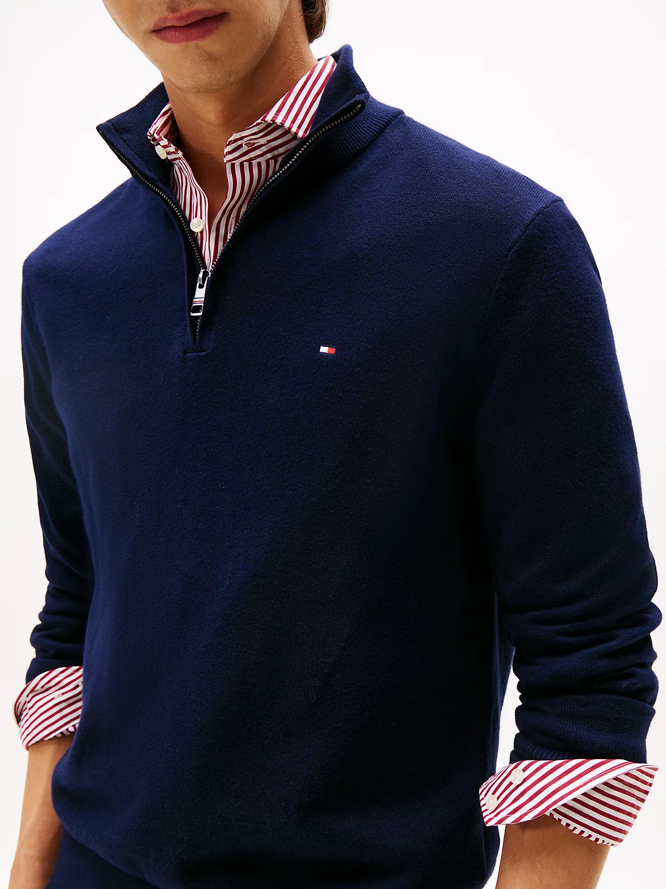 Pull zippé TH avec cachemire 065Y – Image 3