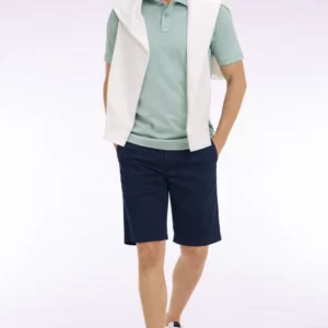 Bermuda chino EDEN PARK en gabardine stretch kaki 06EN (Copie)