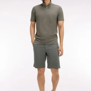 Bermuda chino EDEN PARK en gabardine stretch kaki 06EN