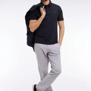 Polo à manches courtes EDEN PARK en coton marine 06FK