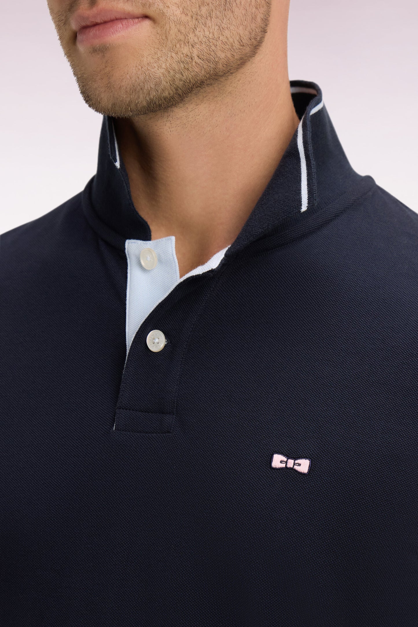 Polo à manches courtes EDEN PARK en coton marine et kaki 06FQ – Image 5