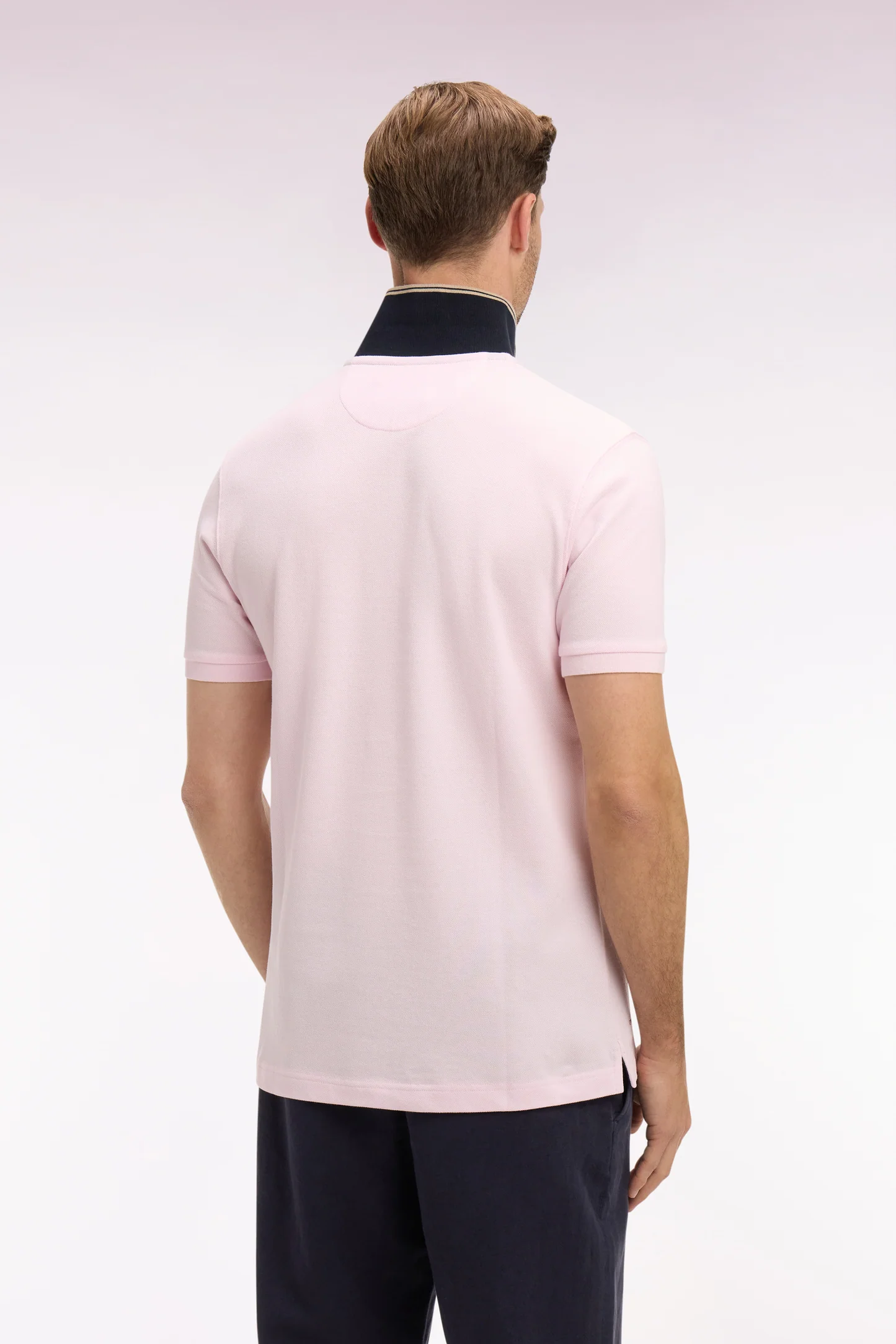 Polo à manches courtes EDEN PARK en piqué coton rose écusson EP 06FW – Image 5