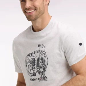 T-shirt EDEN PARK XV de France à manches courtes sérigraphié en coton gris 06CP