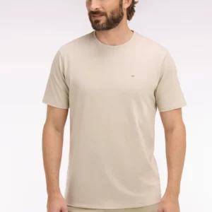 T-shirt à manches courtes en coton Pima beige 06CE