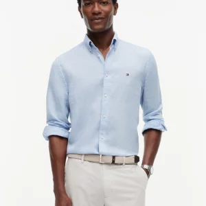 Chemise TH coupe standard en lin délavée 06J7