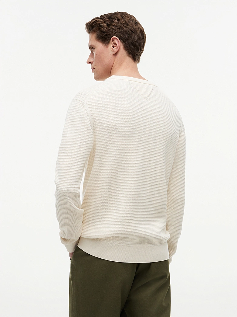 Pull TH structuré tissé teint à col ras-du-cou 06HX – Image 4