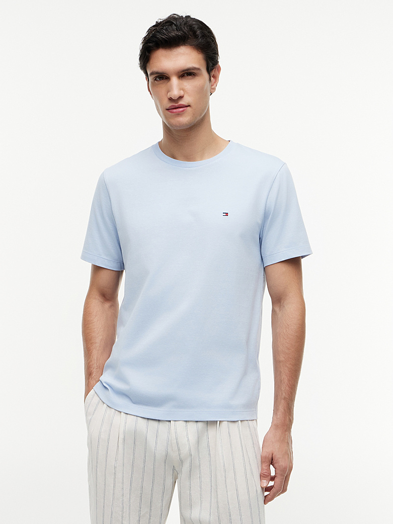 T-shirt TH en jersey col ras-du-cou à drapeau brodé 05ZM