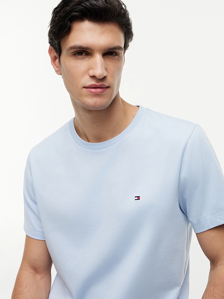 T-shirt TH en jersey col ras-du-cou à drapeau brodé 05ZM – Image 3