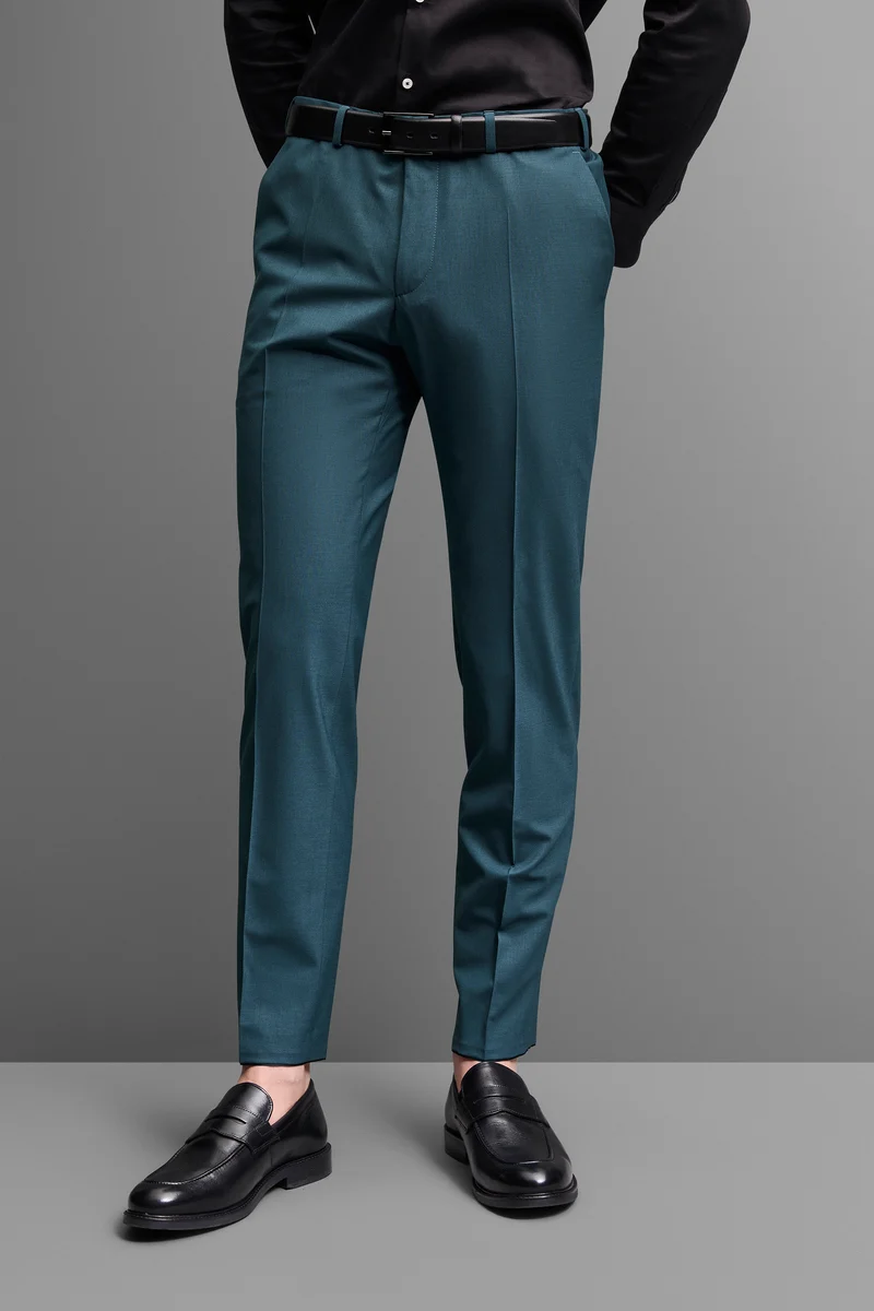 Costume Extra-Slim-Fit avec stretch performant petrole NickNoah – Image 4