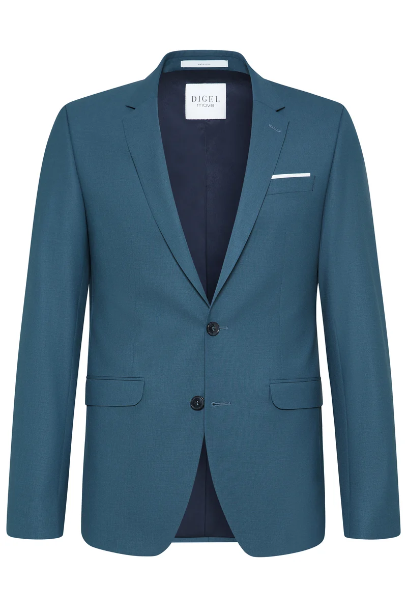 Costume Extra-Slim-Fit avec stretch performant petrole NickNoah – Image 6
