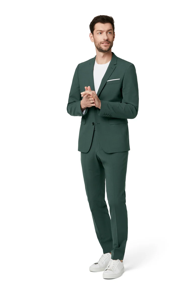 Costume Extra-Slim-Fit avec stretch performant vert sapin Nick-Noah