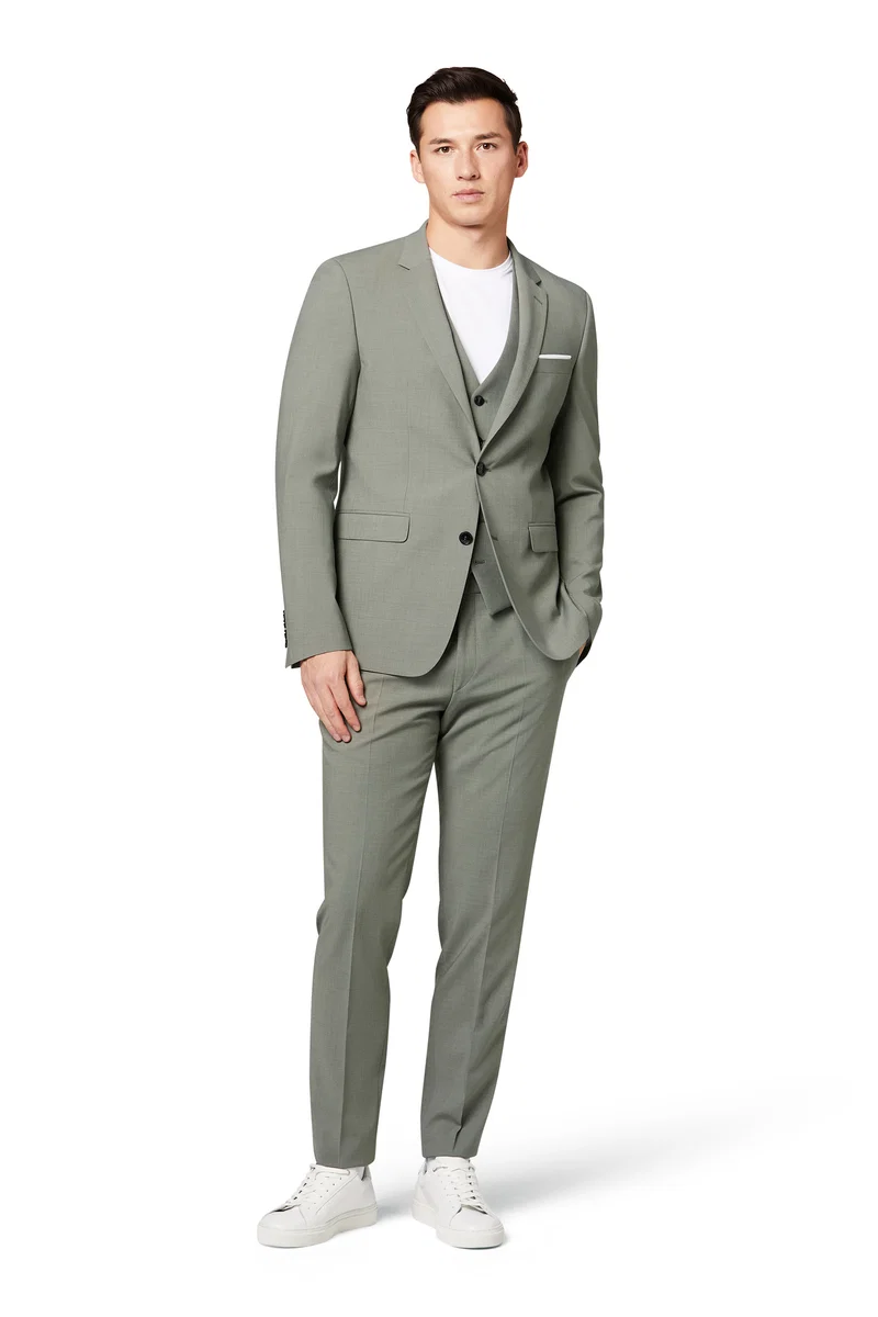Costume Extra-Slim-Fit avec stretch performant vert sauge NICK-NOAH