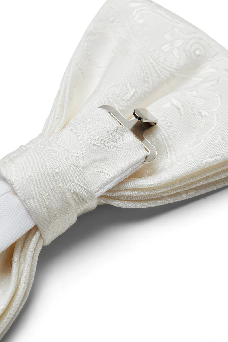 Nœud papillon et pochette avec motif jacquard pour cérémonie mariage – Image 3