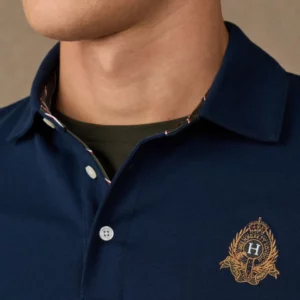 polo HACKETT coupe regular à manches longues avec blason et logo 06X0