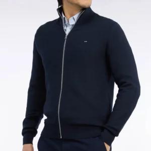 Cardigan zippé EDEN PARK en coton marine 06RU