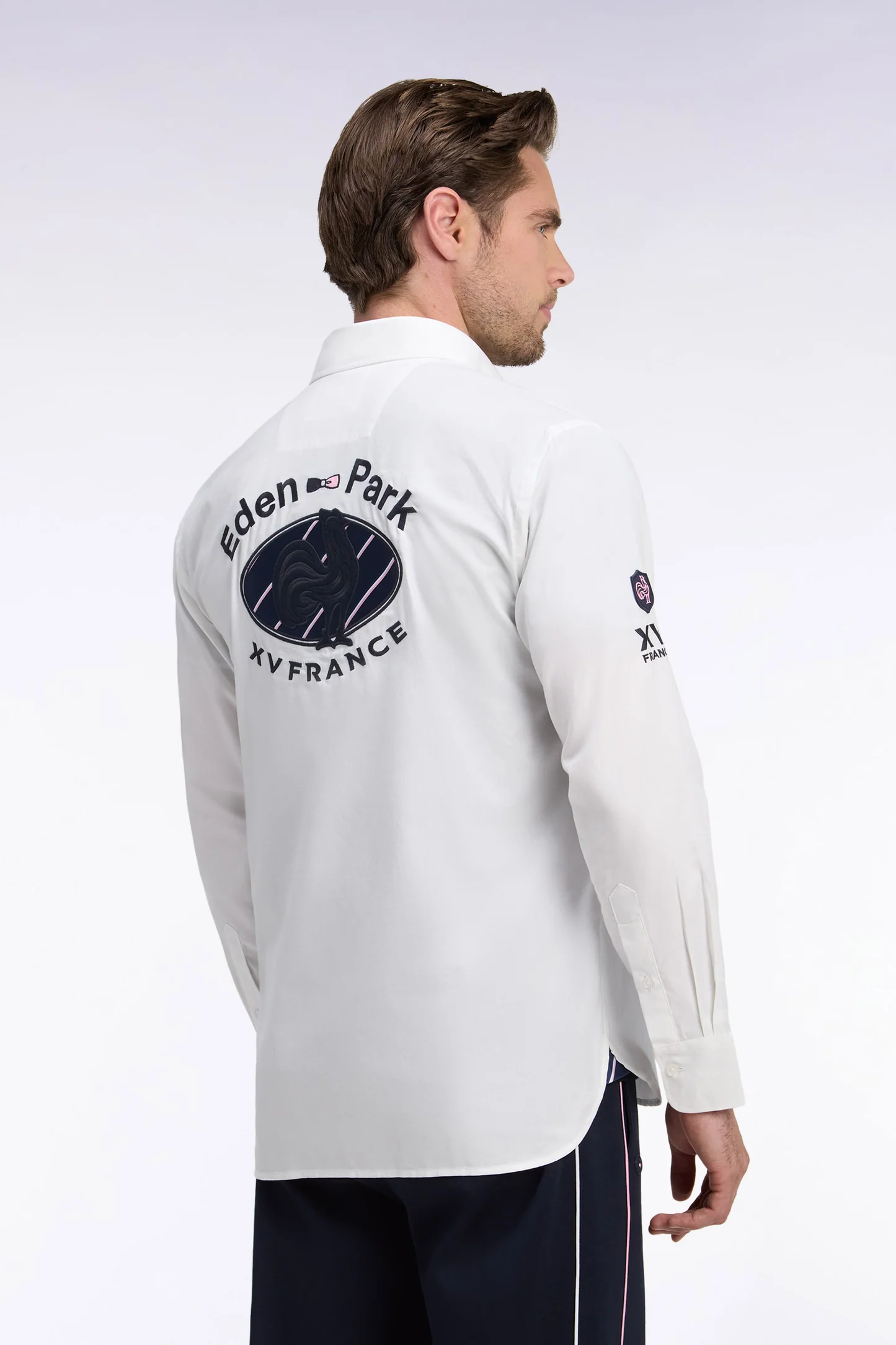 Chemise EDEN PARK XV de France en coton blanc patch dos 06RQ – Image 3