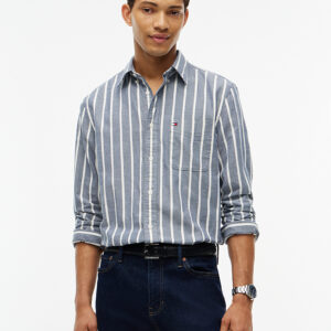 Chemise TH coupe standard à rayures en flanelle 06UQ