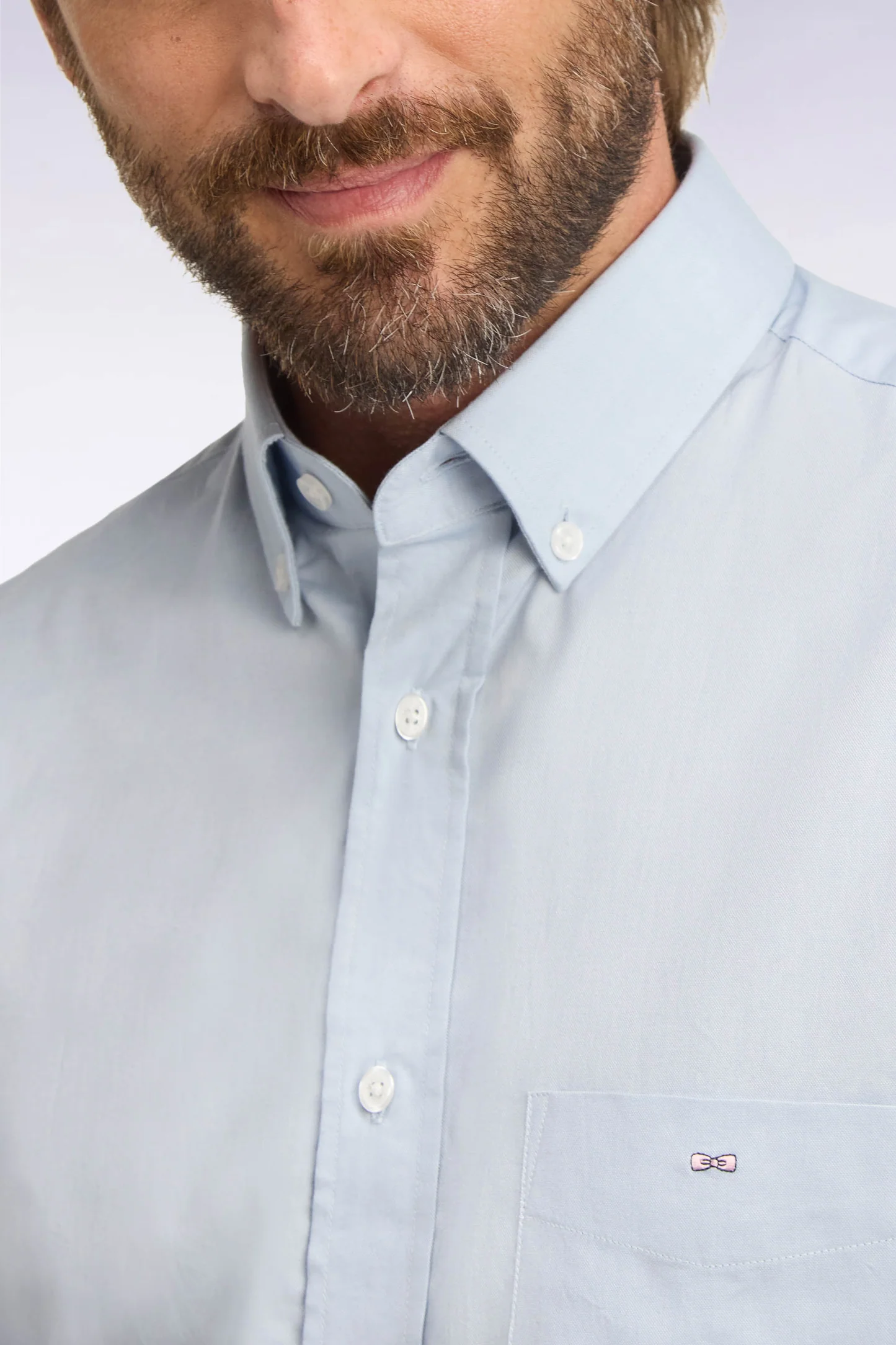 Chemise en coton blanc EDEN PARK à micromotifs nœuds papillon 06RJ – Image 4