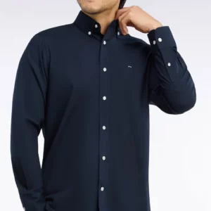Chemise en coton oxford blanche EDEN PARK patch dos 06R9