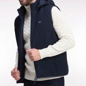 Doudoune EDEN PARK sans manches en nylon technique marine 06VE