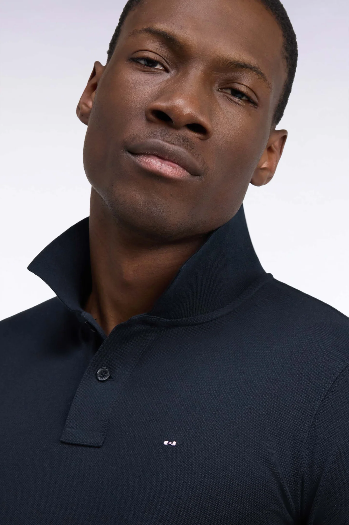 Polo manches longues EDEN PARK en coton Pima noir 06S7 – Image 4