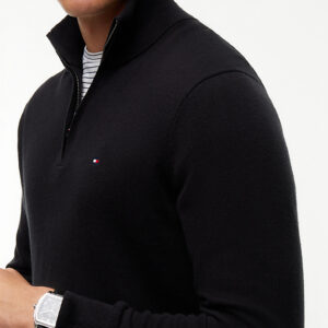 Pull zippé TH avec cachemire à col cheminée 06TT