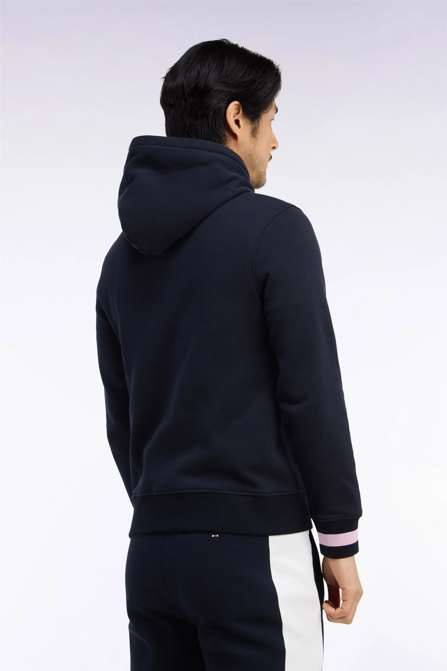 Sweatshirt à capuche EDEN PARK en molleton coton marine brodé 06SR – Image 5